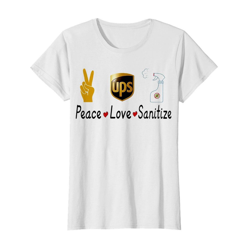 Ups peace love sanitize covid-19  Classic Women's T-shirt