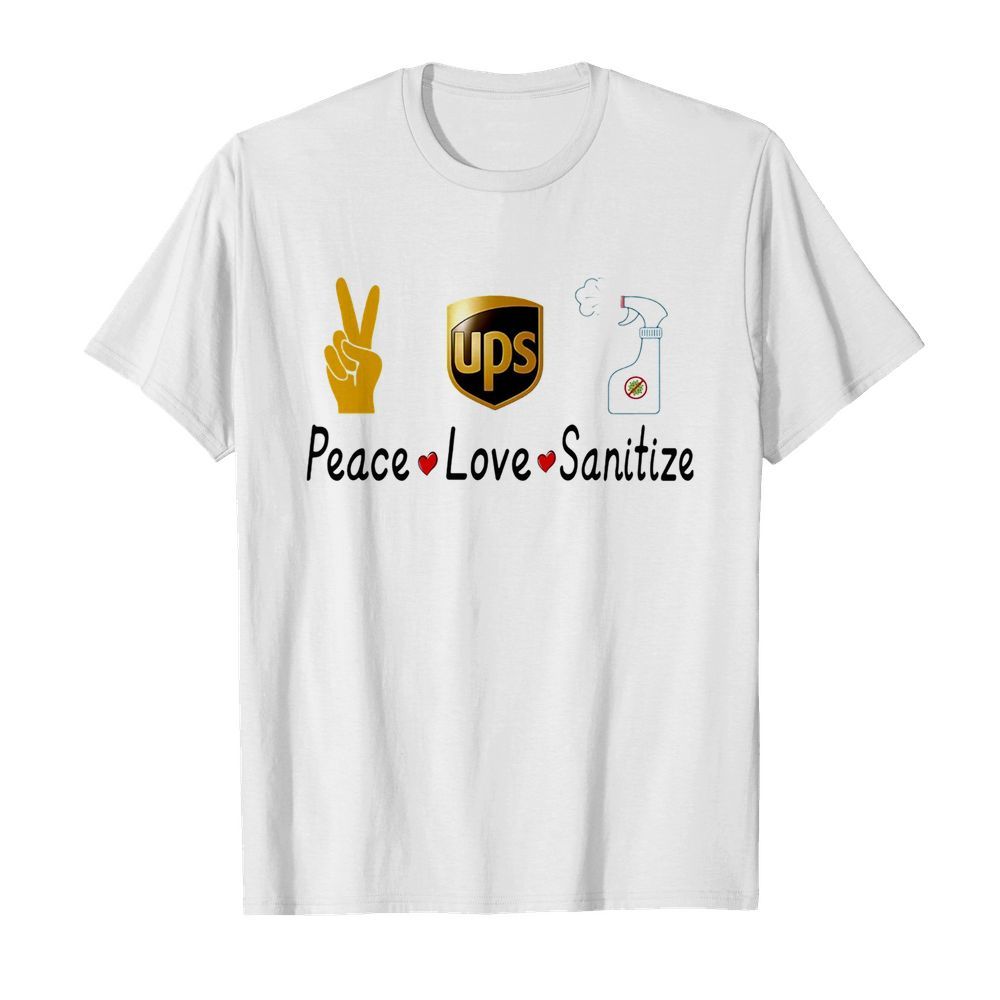 Ups peace love sanitize covid-19  Classic Men's T-shirt