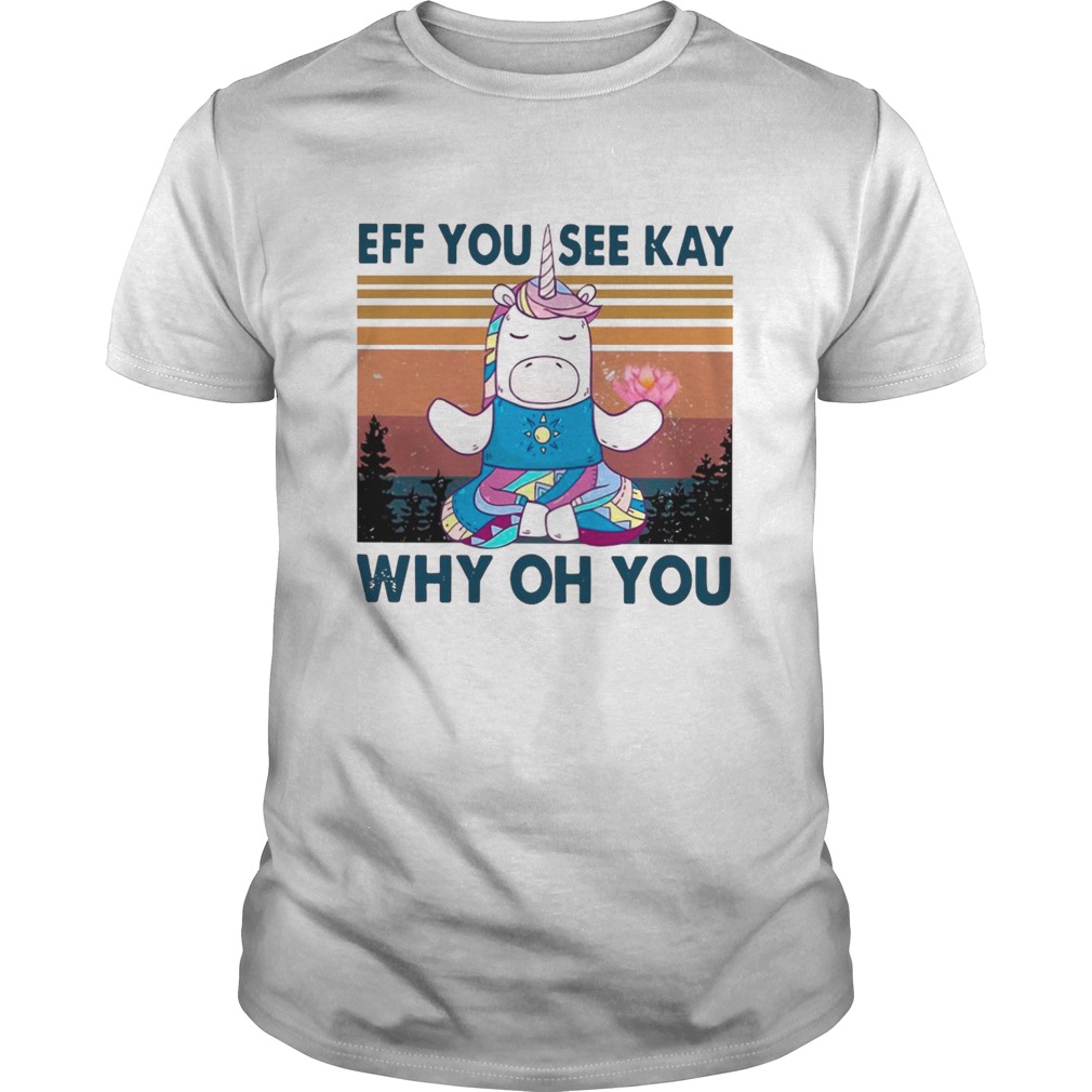 Urnicorn eff you see kay why oh you vintage  Unisex