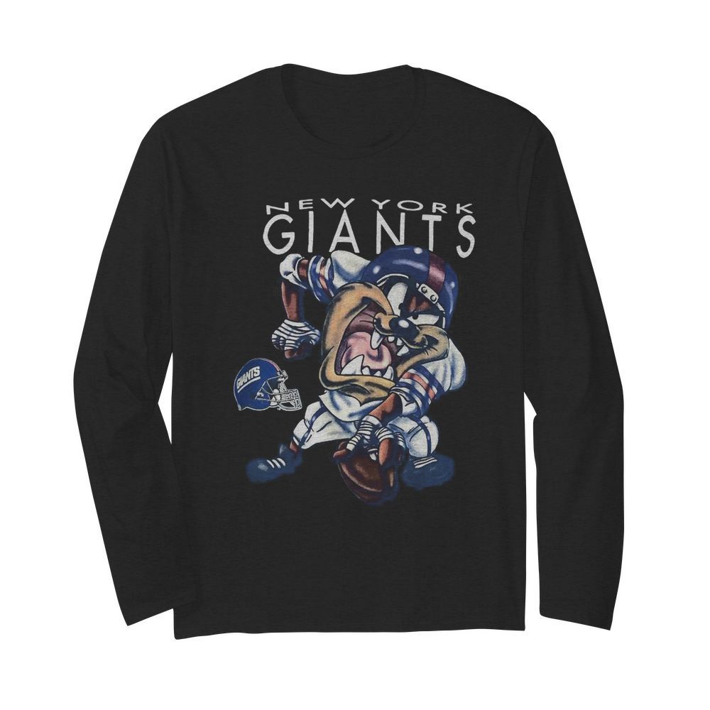 Vintage 1996 NFL New York Giants TAZ Looney Tunes  Long Sleeved T-shirt 