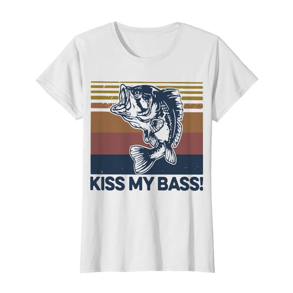 Vintage Fish Kiss My Bass  Classic Women's T-shirt