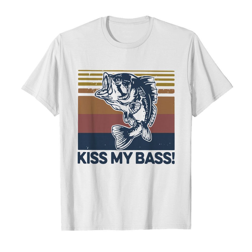 Vintage Fish Kiss My Bass  Classic Men's T-shirt