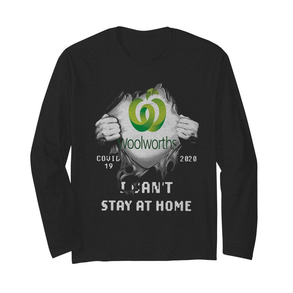 Woolworths Inside Me Covid-19 2020 I Can't Stay At Home  Long Sleeved T-shirt 