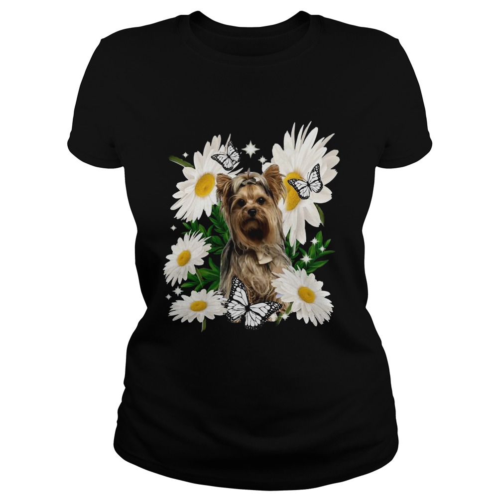 Yorkshire Terrier Dog Daisy Flower Classic  Classic Ladies