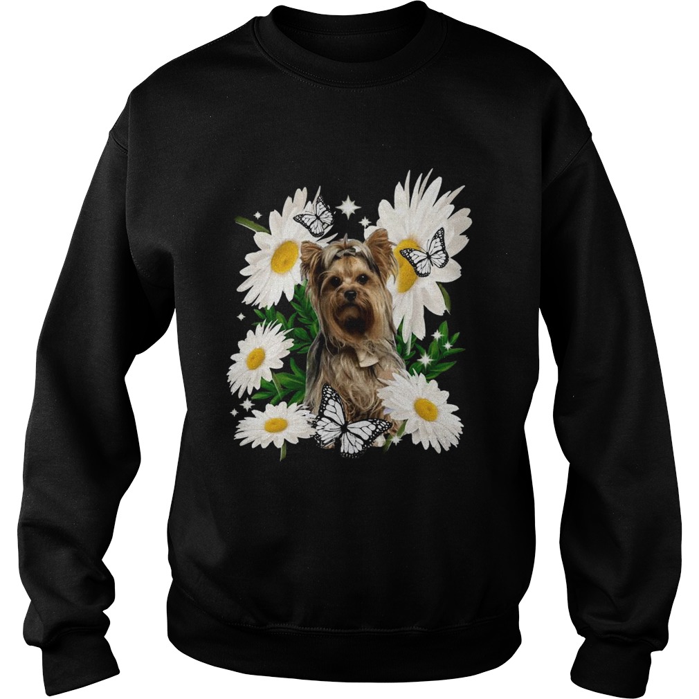 Yorkshire Terrier Dog Daisy Flower Classic  Sweatshirt