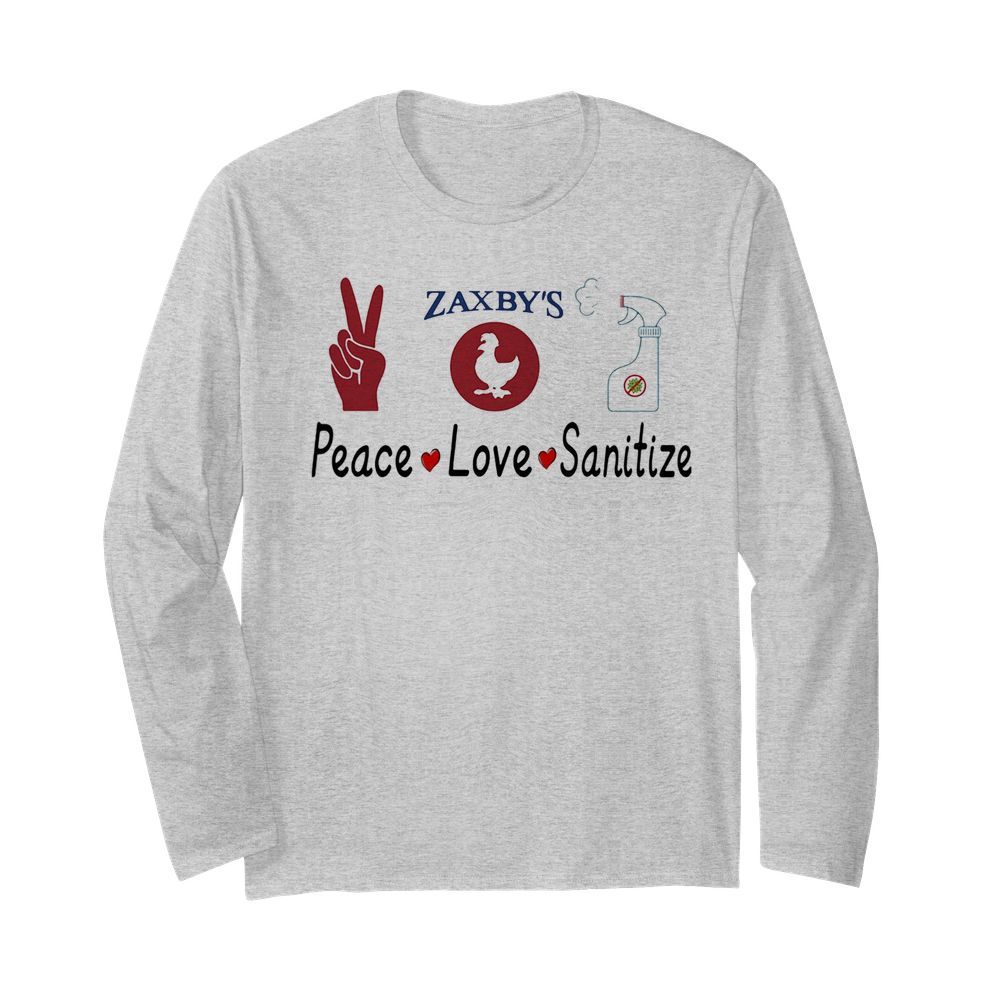 Zaxby’s peace love sanitize  Long Sleeved T-shirt 