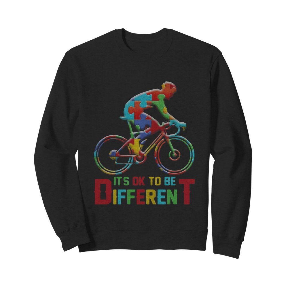 bicycle autism it’s ok to be different  Unisex Sweatshirt