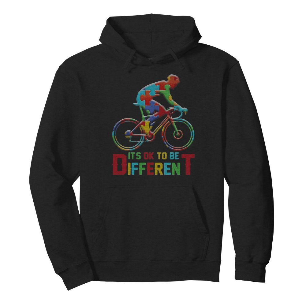 bicycle autism it’s ok to be different  Unisex Hoodie