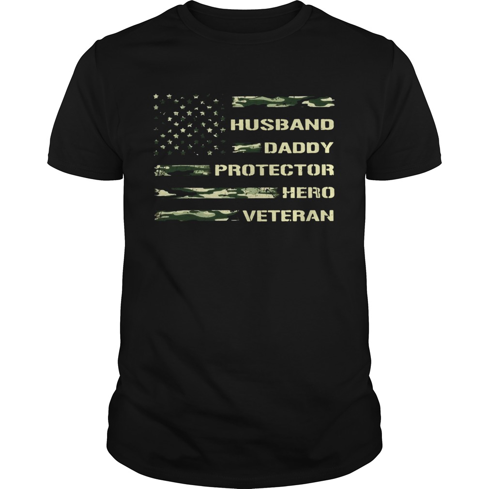 husband daddy protector hero veteran shirt