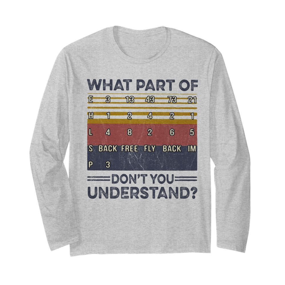 wimming what part of don’t you understand vintage  Long Sleeved T-shirt 