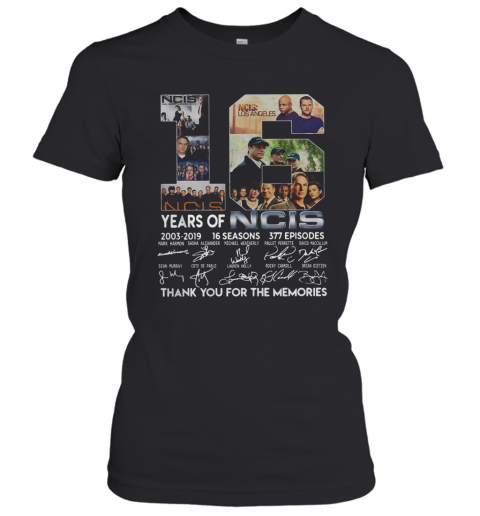 16 Years Of NCIS 2003 2019 16 Seasons Thank You For The Memories T-Shirt Classic Women's T-shirt