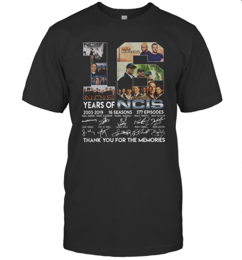 16 Years Of NCIS 2003 2019 16 Seasons Thank You For The Memories T-Shirt Classic Men's T-shirt