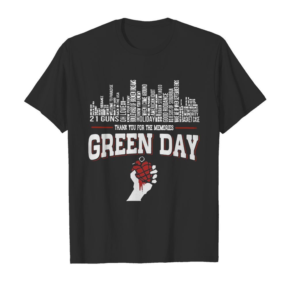 21 Guns Holiday Thank You For The Memories Green Day  Classic Men's T-shirt