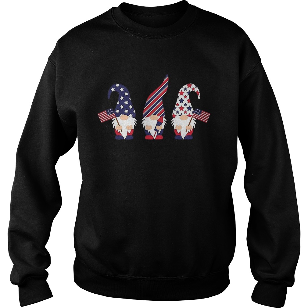 4th Of July Gnome American Flag  Sweatshirt