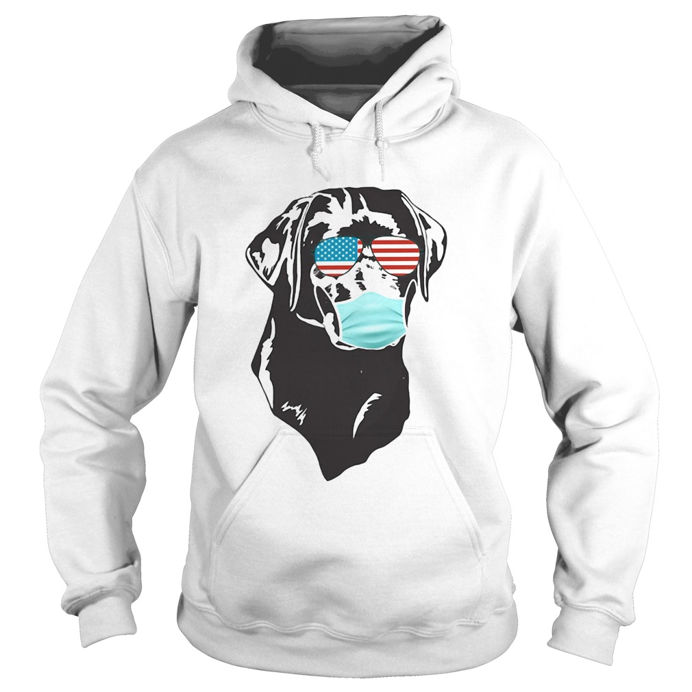 4th of july dog Coonhound glasses mask  Hoodie