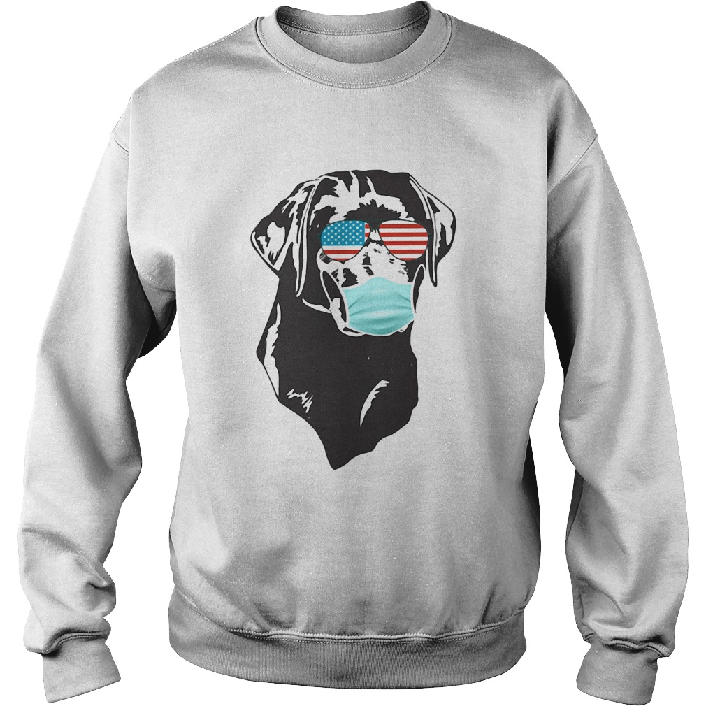 4th of july dog Coonhound glasses mask  Sweatshirt