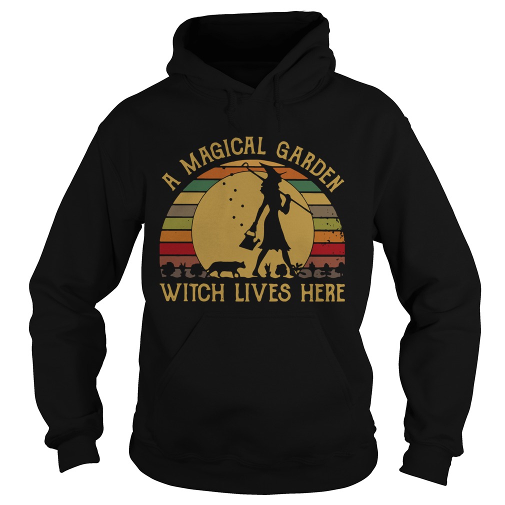 A Magical Garden Witch Lives Here Vintage  Hoodie