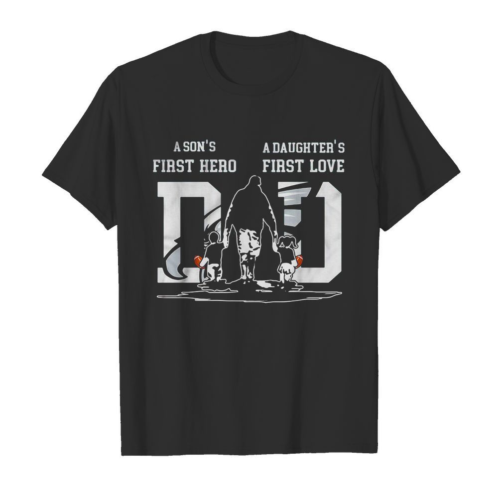 A son’s first hero a daughter’s first love dad philadelphia eagles happy father’s day shirt