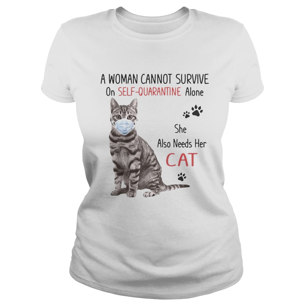 A woman cannot survive on selfquarantine alone she also needs her cat covid19  Classic Ladies