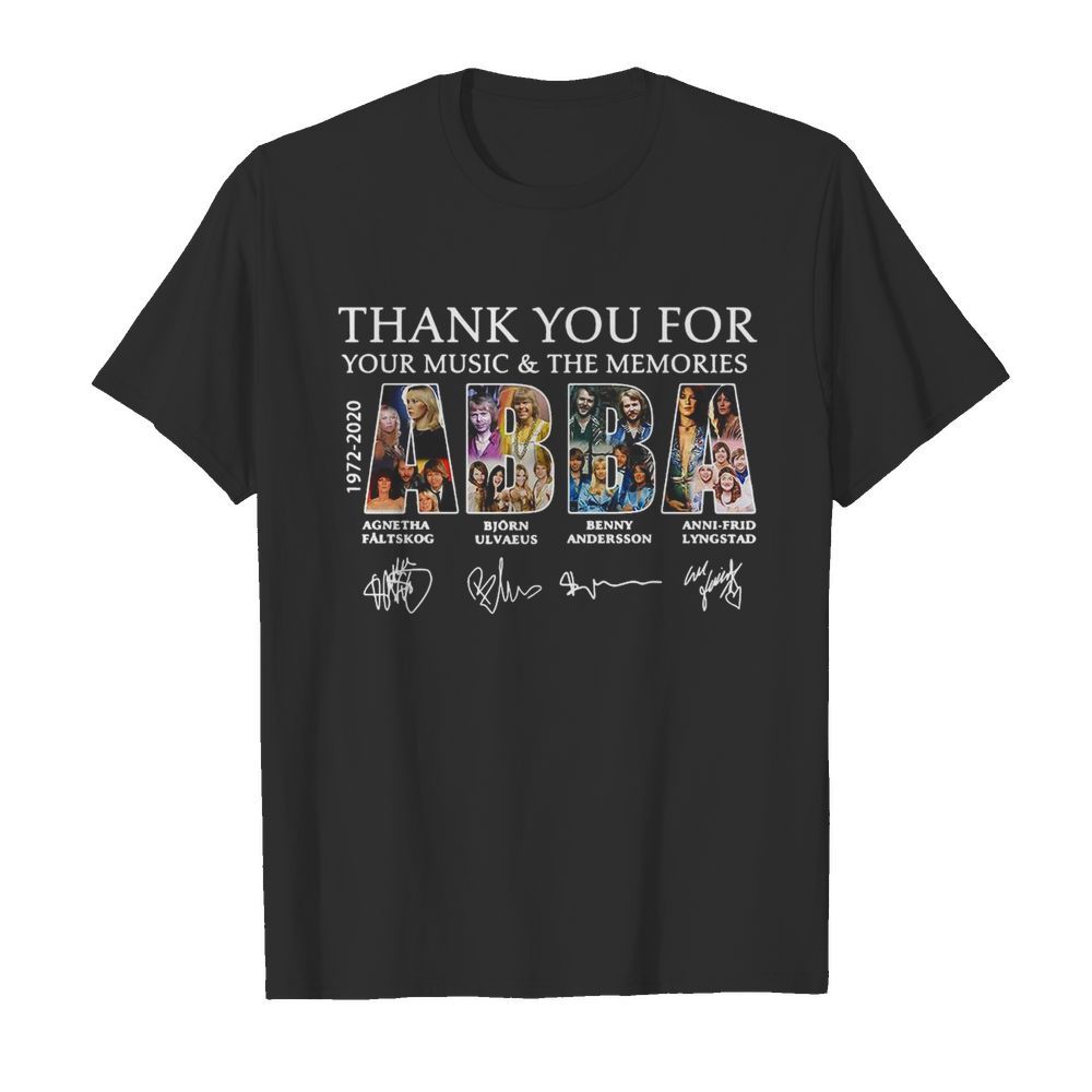 ABBA Thank You For You Music The Memories Signature shirt