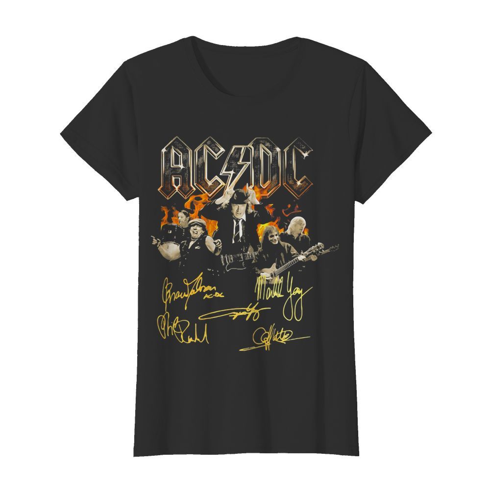 Acdc band members signatures  Classic Women's T-shirt