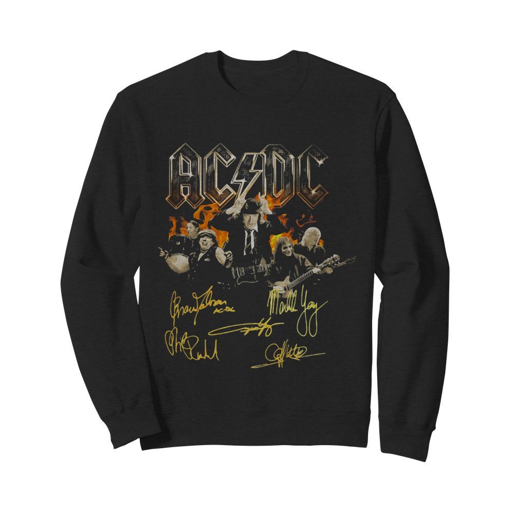 Acdc band members signatures  Unisex Sweatshirt