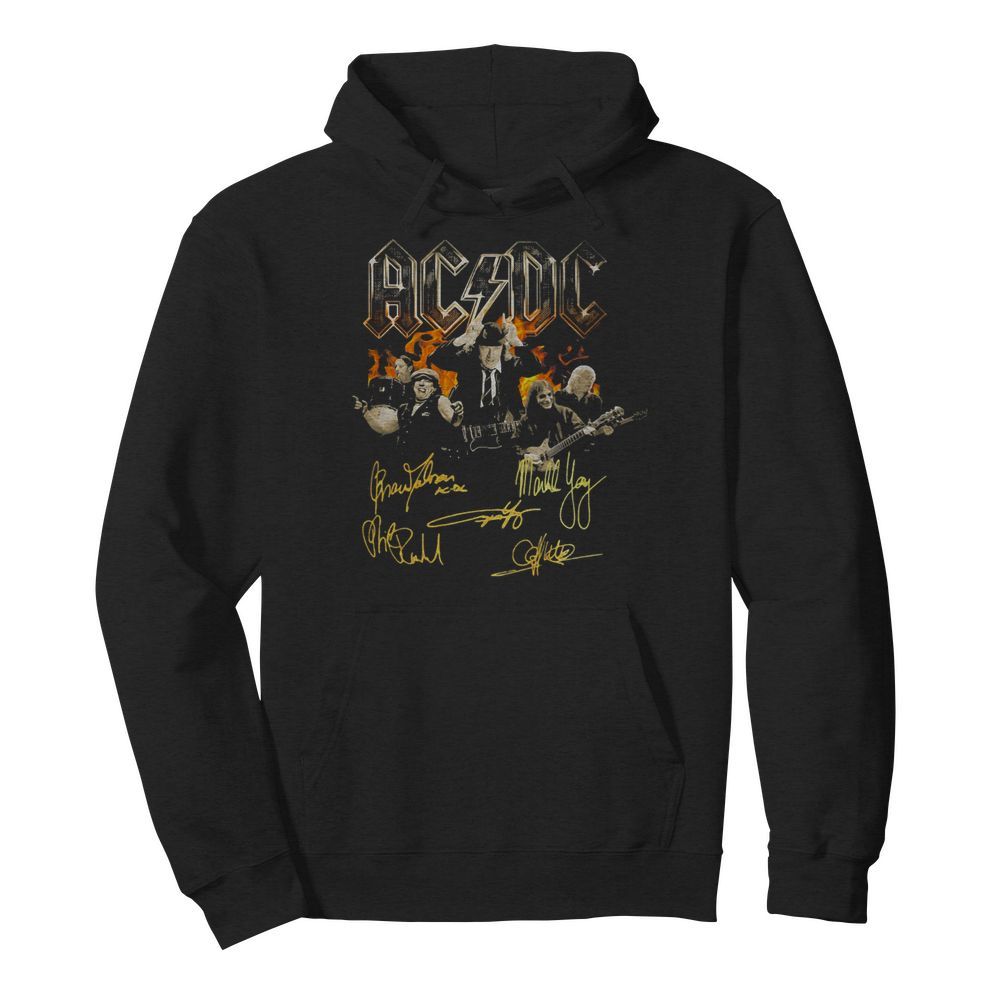 Acdc band members signatures  Unisex Hoodie