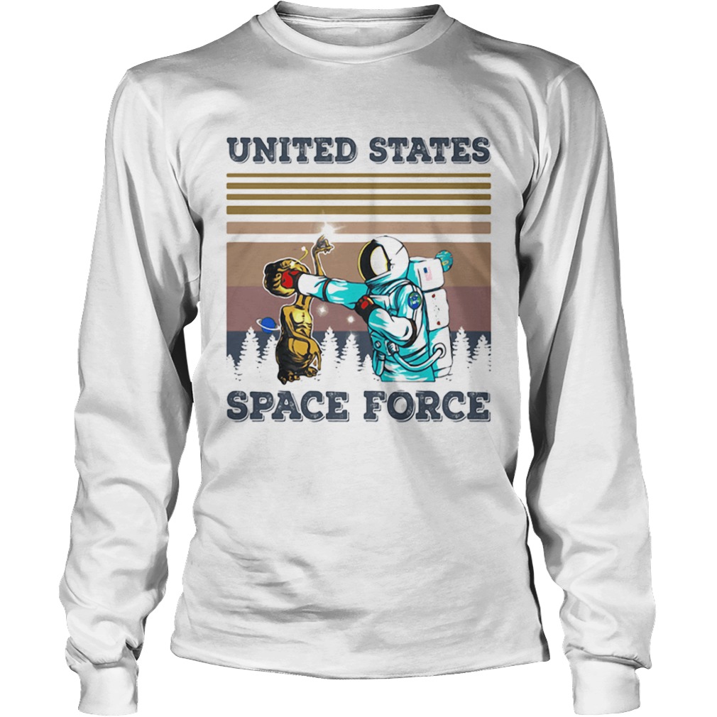 Aliens and astronauts united states space force vintage retro  Long Sleeve