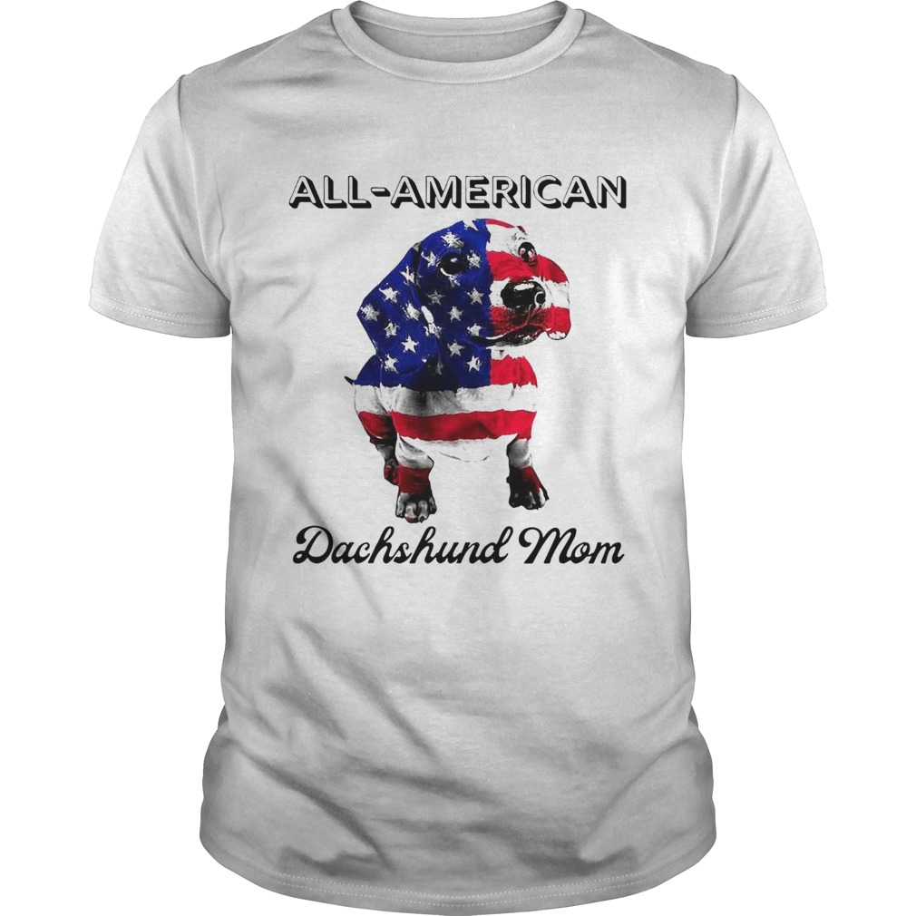 All American Dachshund Mom American Flag  Unisex