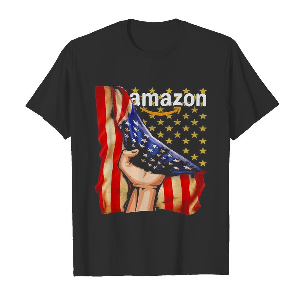 Amazon logo american flag independence day shirt