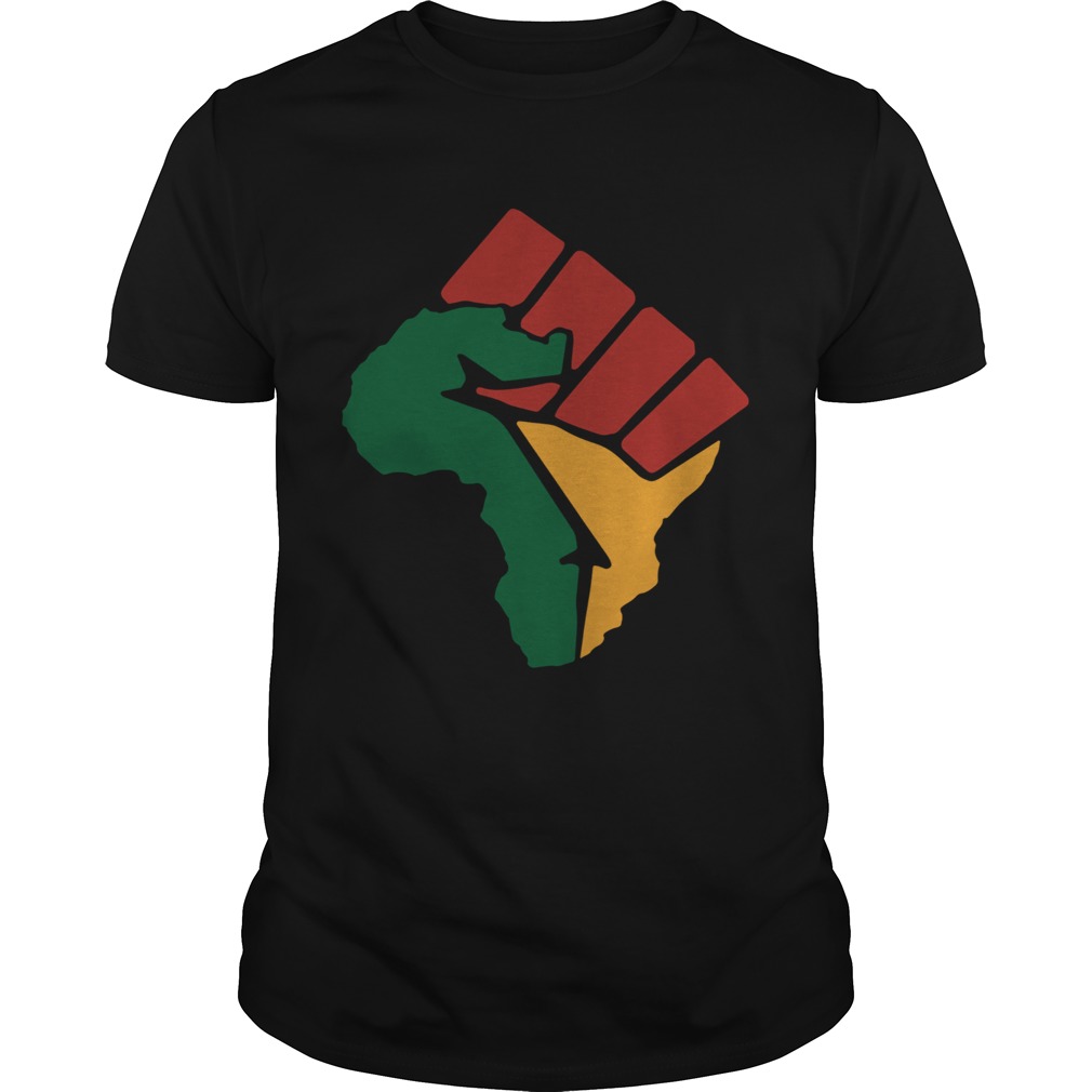 Americas Map Juneteeth Fist shirt