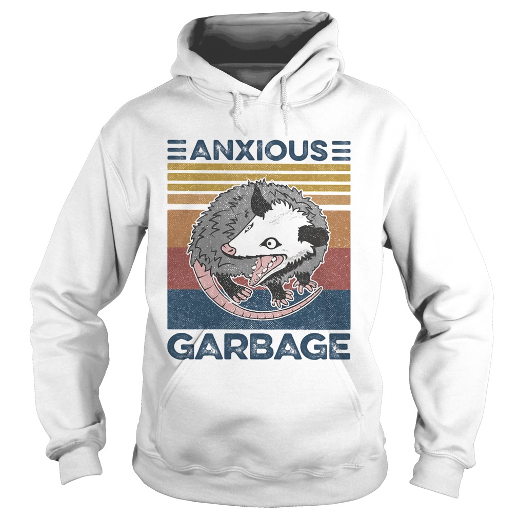 Anxious Garbage Mouse Vintage Retro  Hoodie