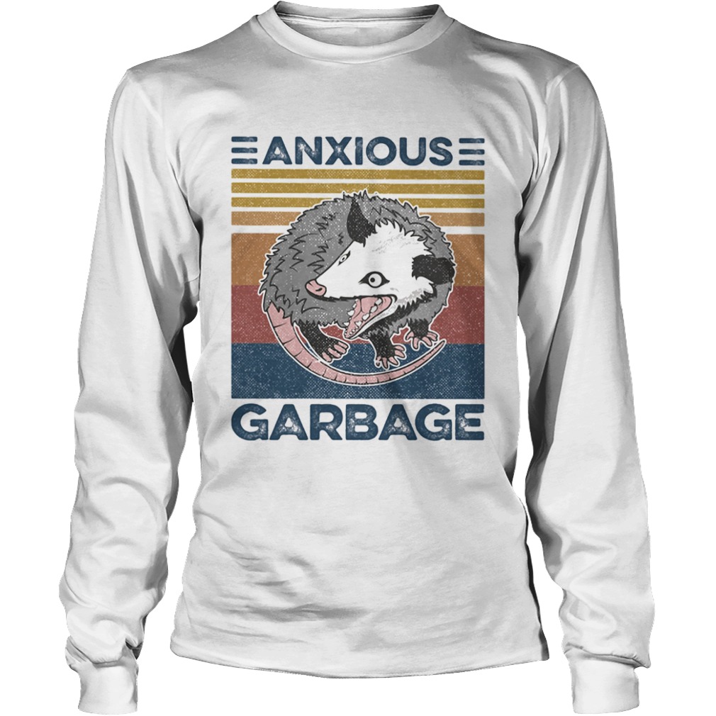 Anxious Garbage Mouse Vintage Retro  Long Sleeve