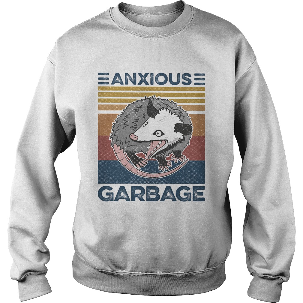 Anxious Garbage Mouse Vintage Retro  Sweatshirt