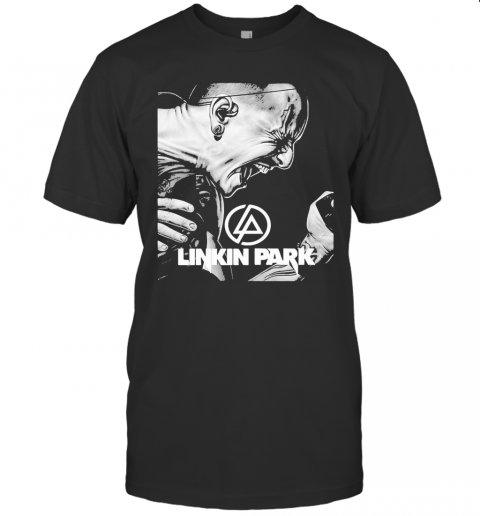 Art Mural Linkin Park Chester Black T-Shirt