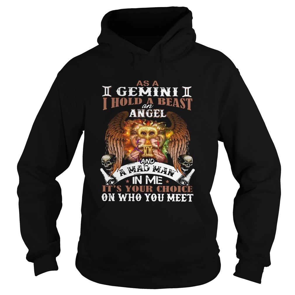 As A Gemini I Hold A Beast An Angel And A Mad Man In Me Its Your Choice On Who You Meet  Hoodie