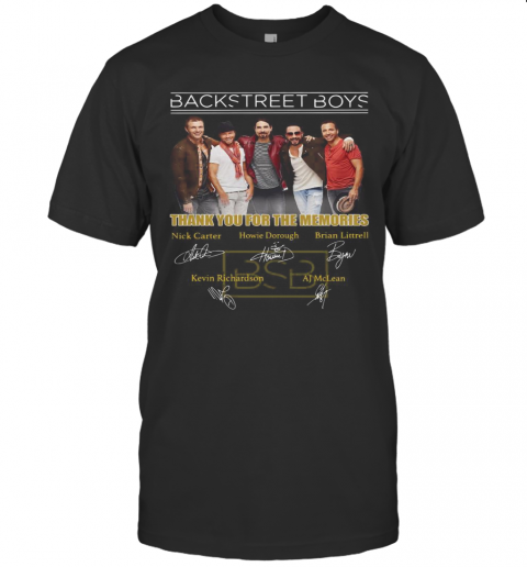 BSB Backstreet Boys Thank You For The Memories Signature T-Shirt