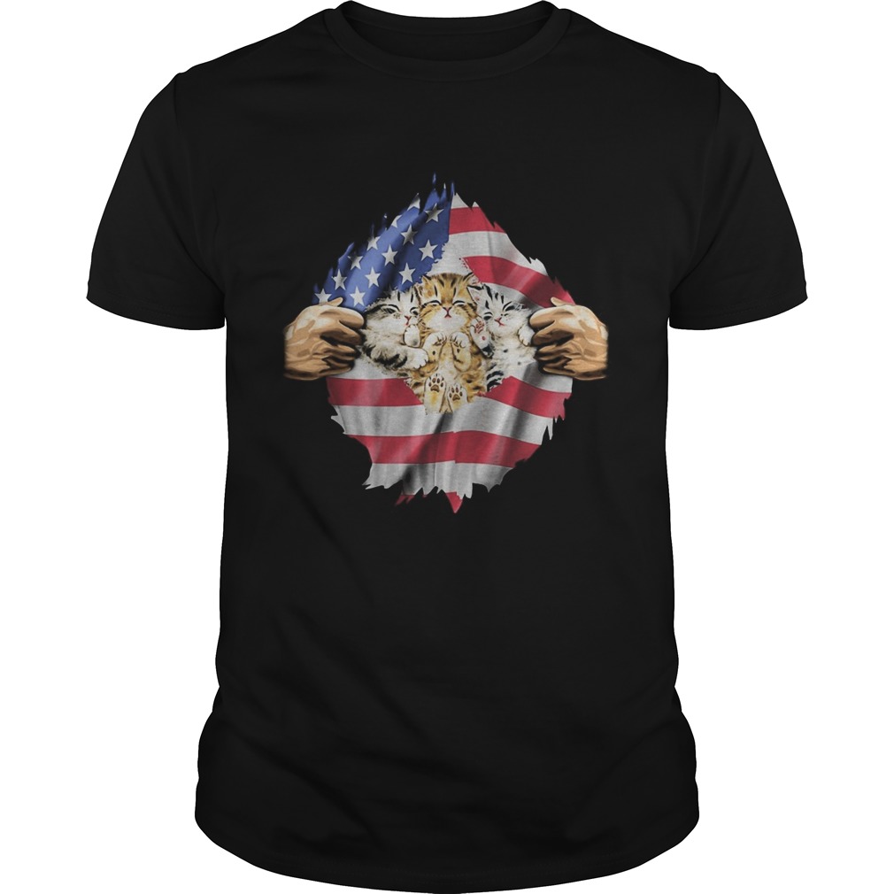 Baby Cat flag USA independence day shirt