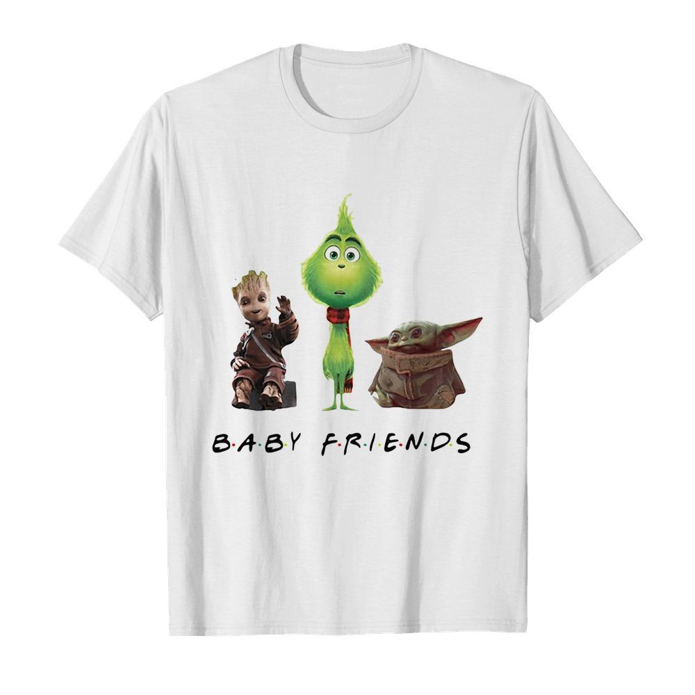 Baby groot grinch and baby yoda baby friends shirt