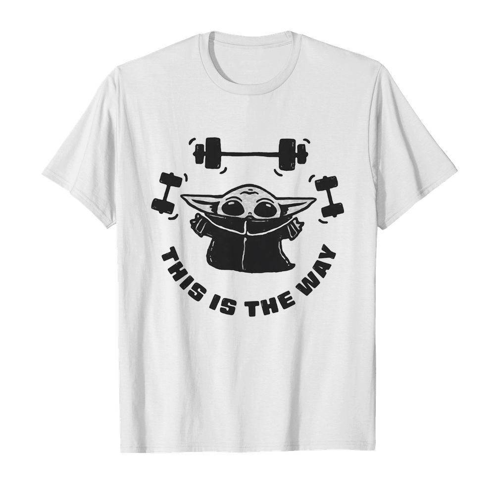 Baby yoda weightlifting this is the way  Classic Men's T-shirt