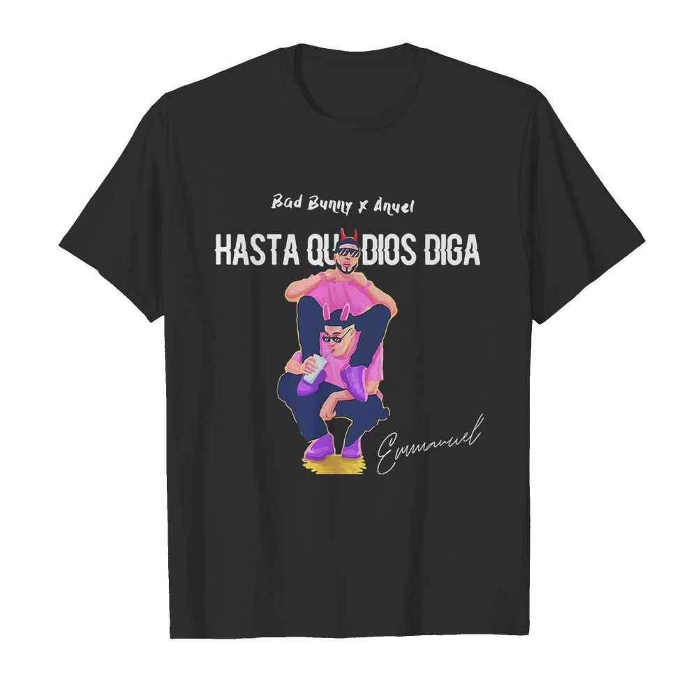 Bad bunny x anuel hasta que dios diga signature  Classic Men's T-shirt