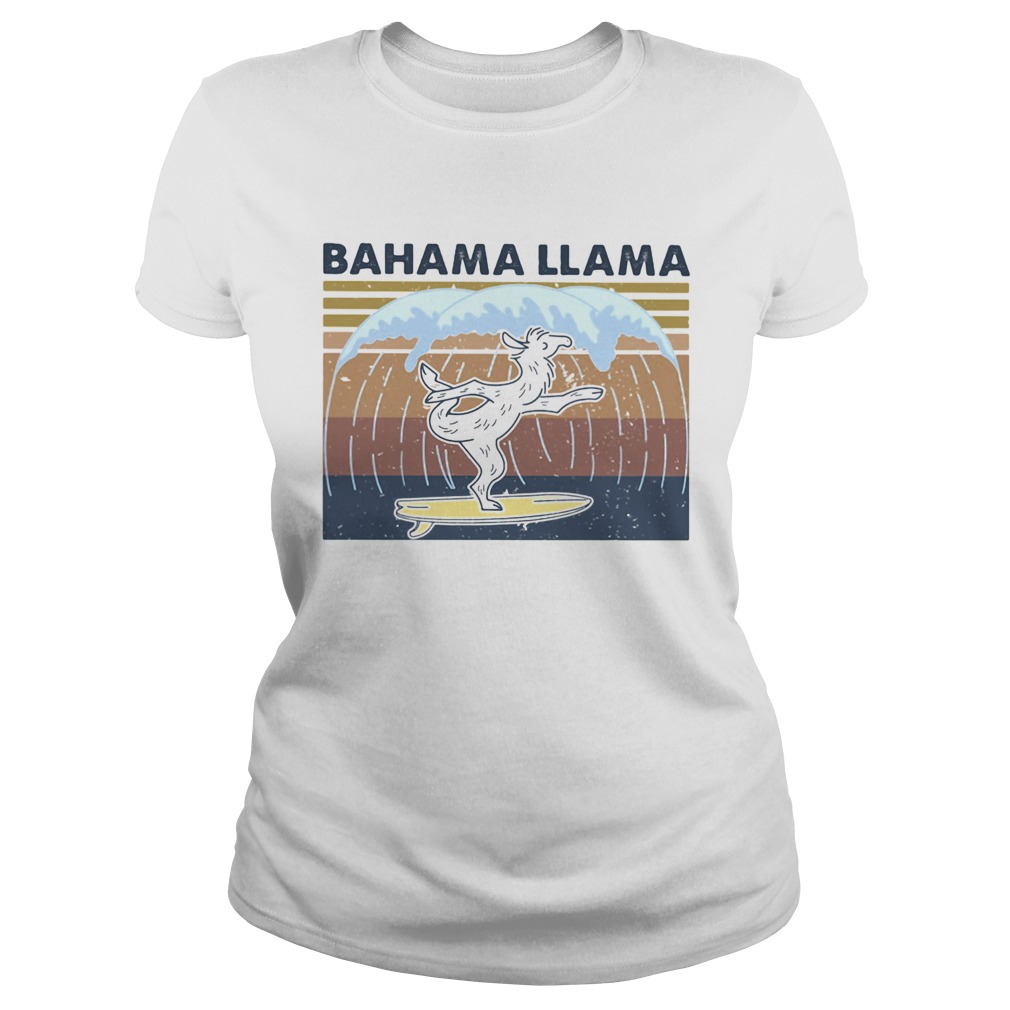 Bahama Llama Dancing Vintage Retro  Classic Ladies