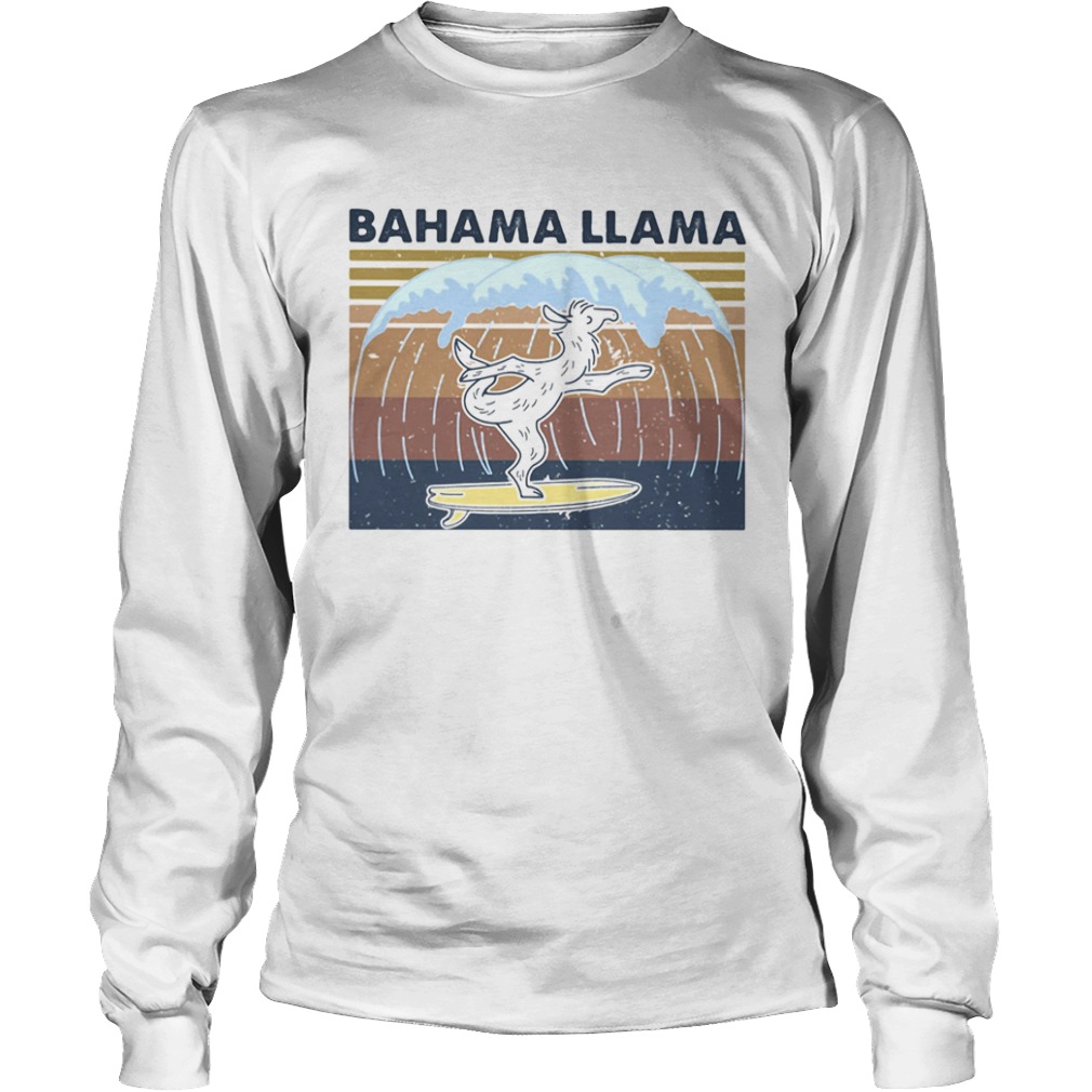 Bahama Llama Dancing Vintage Retro  Long Sleeve