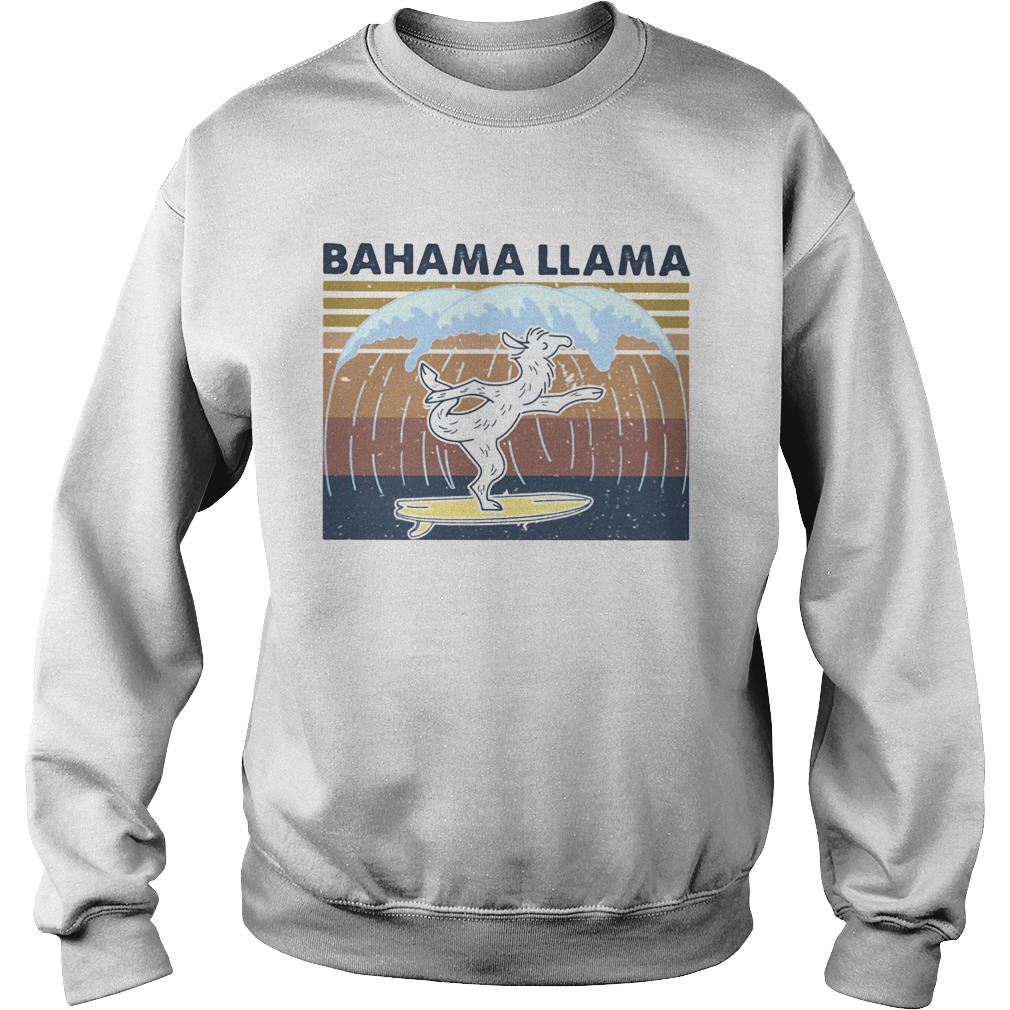 Bahama Llama Dancing Vintage Retro  Sweatshirt