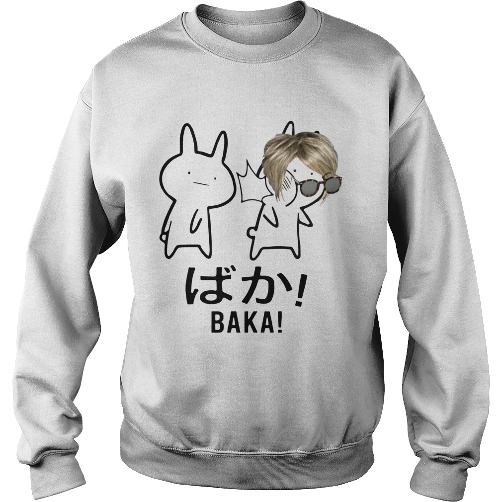 Baka Karen Rabbit Slap Anime Meme Funny Snow Flake American  Sweatshirt