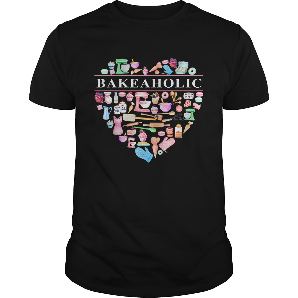 Bakeaholic heart shirt