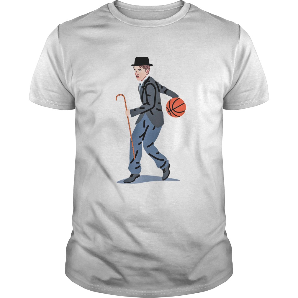 Balling chaplin playing basketball art shirt