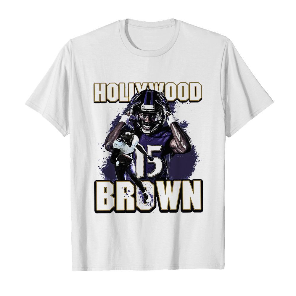 Baltimore ravens football team hollywood 15 brown shirt