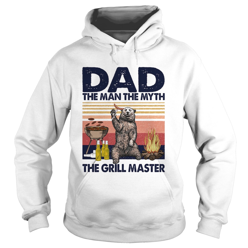 Bear dad the man the myth the grill master vintage retro  Hoodie