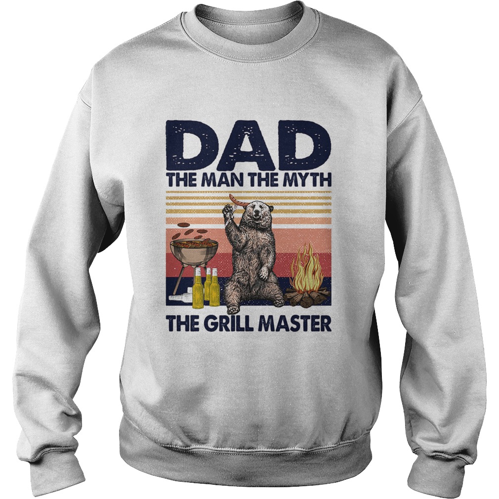 Bear dad the man the myth the grill master vintage retro  Sweatshirt